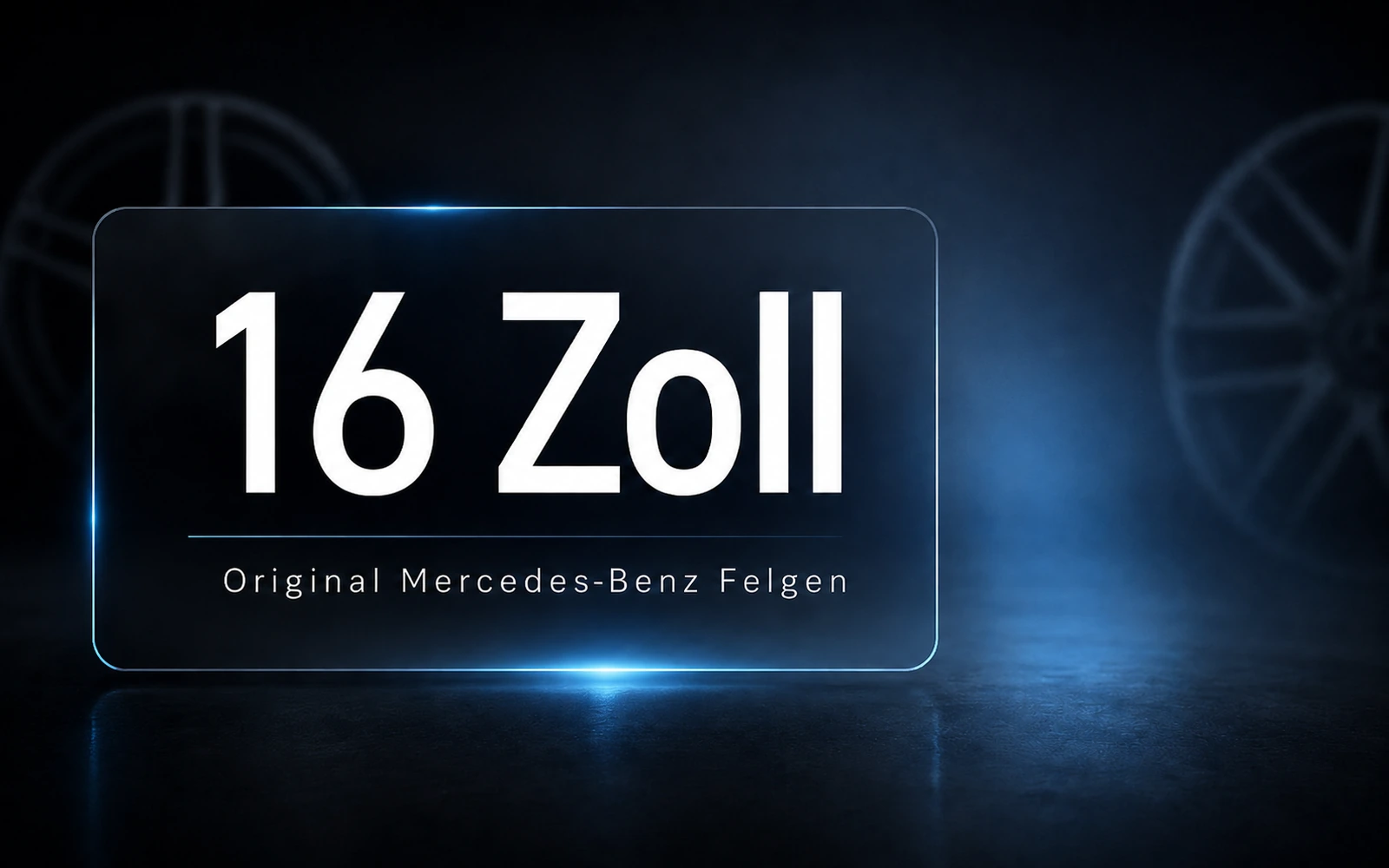 Original Mercedes-Benz Felgen in 16 Zoll dargestellt auf einem eleganten dunkelblauen Hintergrund