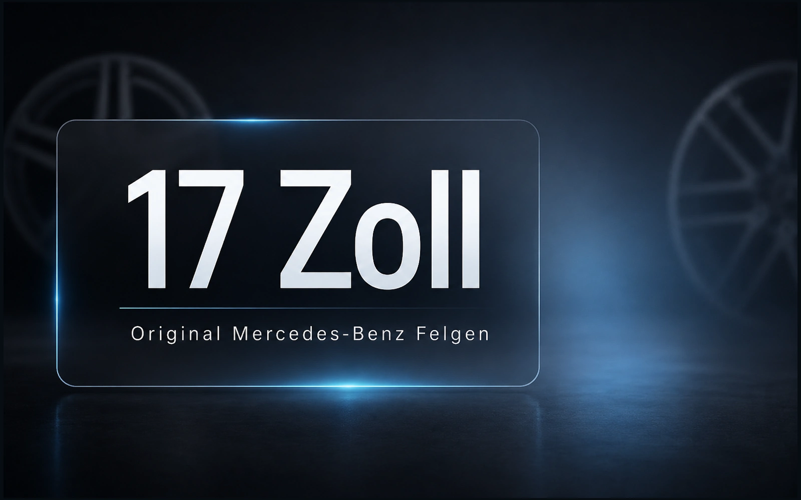 17 Zoll Original Mercedes-Benz Felgen für hochwertige Fahrzeugausstattung
