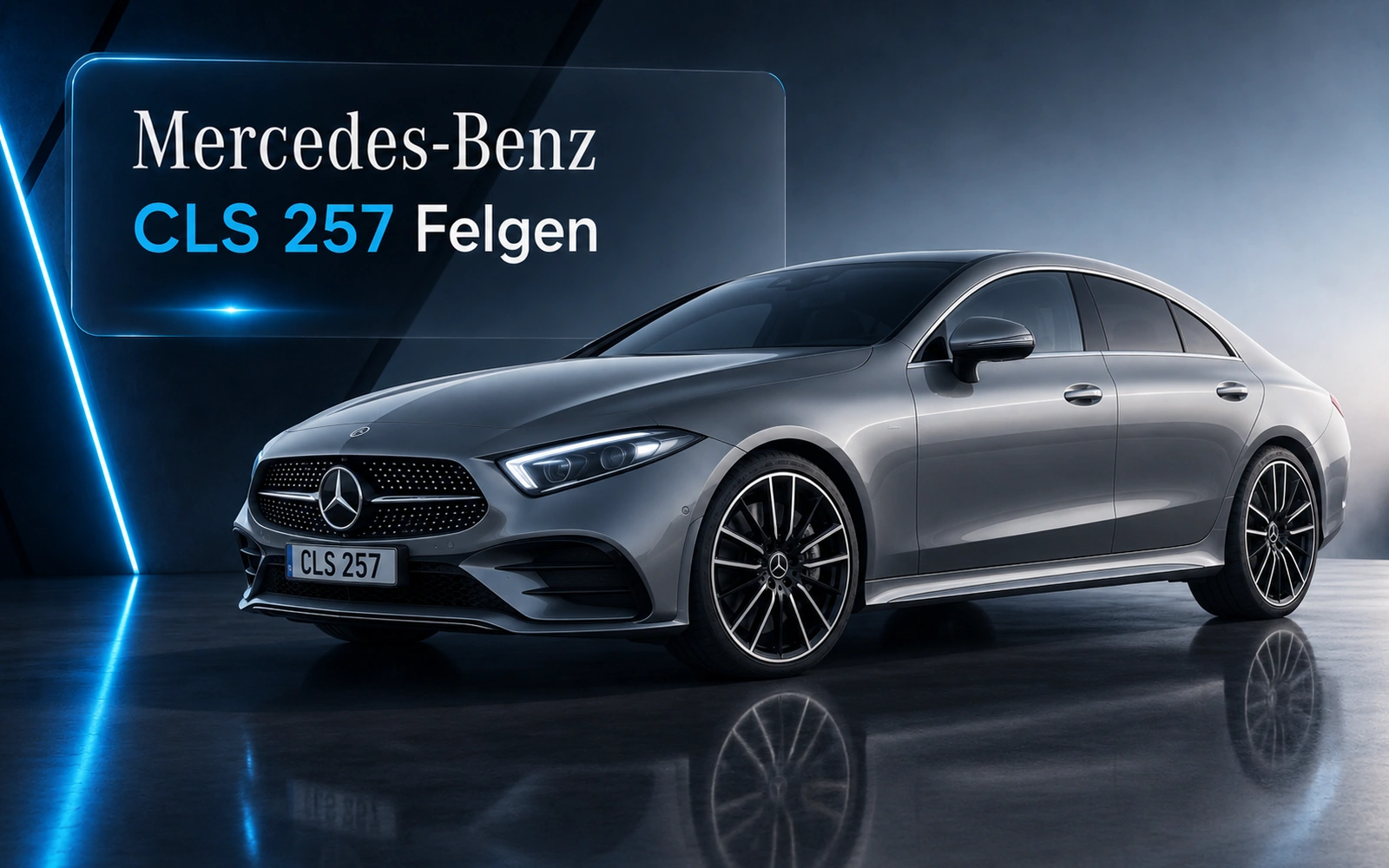 Mercedes-Benz CLS 257 mit original Mercedes-Benz AMG Felgen in modernem Premium-Studio-Design