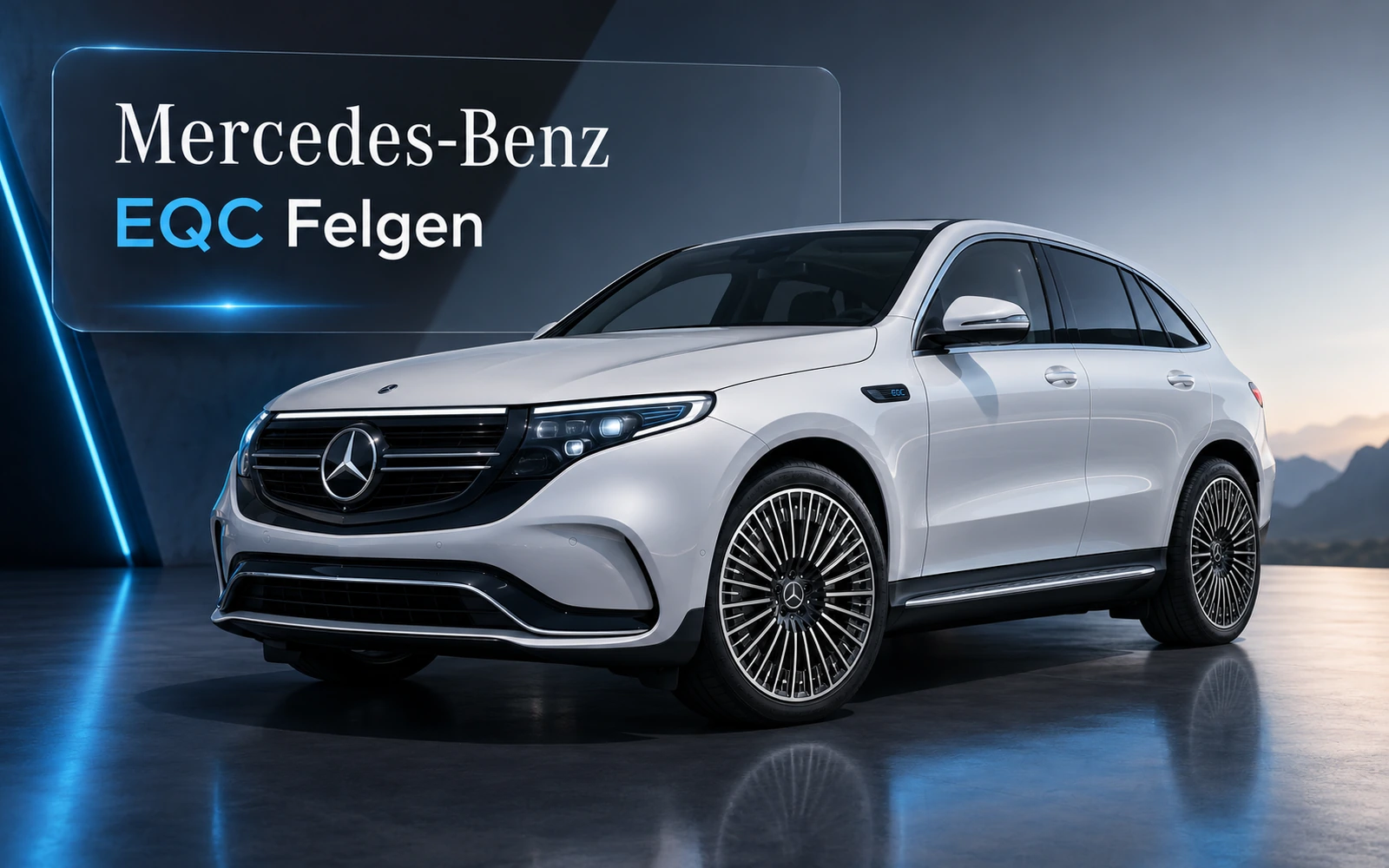 Mercedes-Benz EQC Felgen auf weißem Elektro-SUV mit sportlichem Mehrspeichen-Design