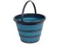Preview: Faltbarer 10-Liter Camping-Eimer in dunkelgrau/petrol, ideal für Campervan – platzsparend und robust.