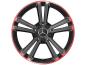 Preview: Original Mercedes-Benz Leichtmetallfelge 7,5 J x 18 ET 49 in Schwarz mit rotem Akzent, modernes und sportliches Design mit Mercedes-Stern in der Mitte. Preview: Original Mercedes-Benz Leichtmetallfelge 7,5 J x 18 ET 49 in Schwarz mit rotem Akzent, modernes und sportliches Design mit Mercedes-Stern in der Mitte.