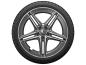 Preview: Frontalansicht eines AMG Leichtmetallrades mit 5-Speichen-Design und montiertem Reifen. Die Felge besticht durch ihr hochwertiges, glanzgedrehtes Finish in Tantalgrau. Preview: Frontalansicht eines AMG Leichtmetallrades mit 5-Speichen-Design und montiertem Reifen. Die Felge besticht durch ihr hochwertiges, glanzgedrehtes Finish in Tantalgrau.