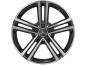 Preview: Original Mercedes-Benz 19-Zoll-Felge glanzgedreht in Schwarz für GLC C253/X253 – Ansicht der 5-Doppelspeichen-Designfelge mit Teilenummer A25340132007X23