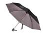 Preview: Schwarzer Mercedes-Benz Regenschirm mit geöffneter Ansicht, zeigt das Innere mit dezentem Muster und elegantem Kupfergriff, ideal für stilvolles und funktionales Zubehör.
