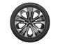 Preview: 5-Speichen-Rad Aero Schwarz Lackiert Glanzgedreht 275/40 R19 105H XL Continental WinterContact TS 860 S MO