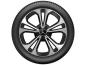 Preview: 5-Doppelspeichen-Rad Schwarz Glanzgedreht 225/45 R18 95H XL Michelin Alpin 5 MO