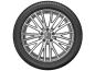Preview: Junge Räder Winterkomplettrad Y-Speichen-Rad Himalayagrau Glanzgedreht 225/45 R18 91H Blizzak LM001 MO Q440141911620G2