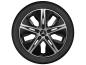 Preview: A-Klasse Junges Rad Winterkomplettrad 5-Loch-Rad Aero Schwarz Lackiert Glanzgedreht 225/45 R18 91H Blizzak LM001 MO Q440141911640G1