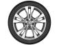 Preview: 5-Doppelspeichen-Rad Tremolit-metallic Glanzgedreht 245/45 R18 100V XL Michelin Pilot Alpin PA4 MO