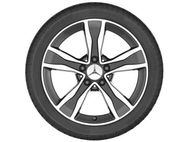 5 Speichen Felge 17 Zoll glanzgedreht C-Klasse Baureihe 205 5 Speichen Felge 17 Zoll glanzgedreht C-Klasse Baureihe 205