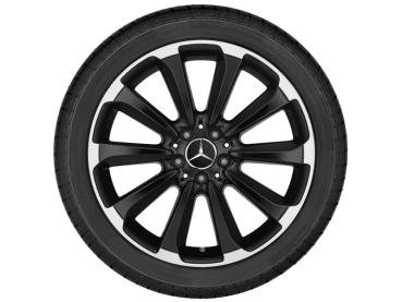 Preview: 10 Speichen Felge 19 Zoll Felgenhorn glanzgedreht C-Klasse Baureihe 205