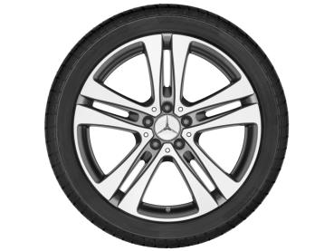 Preview: 5 Doppelspeichen Felge 19 Zoll glanzgedreht C-Klasse Baureihe A205/ C205/ S205/ W205 A20540167007X21 Preview: 5 Doppelspeichen Felge 19 Zoll glanzgedreht  C-Klasse Baureihe 205
