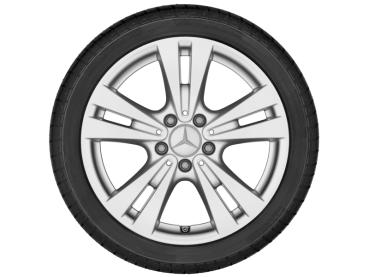 Preview: 5 Doppelspeichen Felge 17 Zoll Klassen: A/B/CLA  A24640114007X45 Preview: Mercedes Alufelge in 17 Zoll