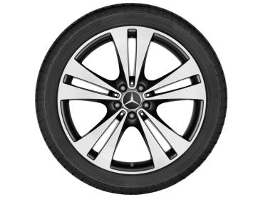 Original Mercedes-Benz 5-Doppelspeichen-Leichtmetallfelge 20 Zoll in tremolit-metallic für GLC C253/X253 – glanzgedrehtes Design, sportlich und hochwertig verarbeitet