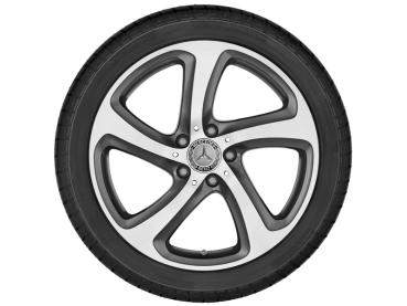 Tremolit-metallic Felge 9Jx18 ET53 für Mercedes E-Klasse.