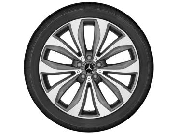 Original Mercedes-Benz 5-Doppelspeichen Felge in 20 Zoll, Farbe tremolit-metallic, speziell geeignet für Mercedes-Benz GLC Baureihen C253 und X253.