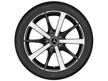 Preview: 10 Speichen Felge 18 Zoll glanzgedreht C-Klasse Baureihe 205