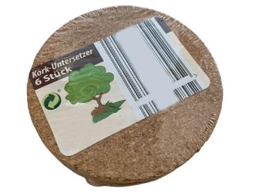 Camping Glasuntersetzer aus Kork im 6er Pack – Nachhaltig und stylisch für Outdoor-Abenteuer.
