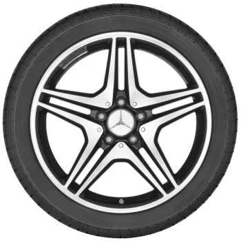 B-Klasse Baureihe 246 Sommerkomplettrad AMG 5-Doppelspeichen-Rad Schwarz 225/40 R18 Q440641110260