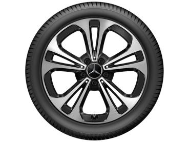 Preview: 18-Zoll 5-Doppelspeichen-Felge in Schwarz – Mercedes-Benz Qualität