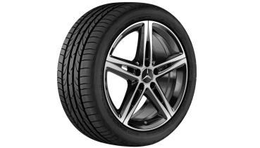 A/B/CLA-Klasse Winterkompletträder (4-Stück) 5-Speichen Glanzgedreht Schwarz 225/45 R18 91H Bridgestone Blizzak LM001 MO Q44014191094A/1095A