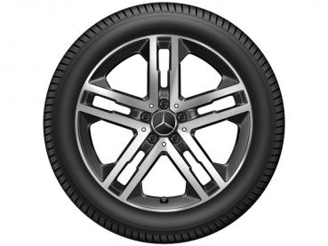 Preview: GLB Winterkompletträder (4 Stück) 5-Doppelspeichen Schwarz Glanzgedreht 235/50 R19 99H Bridgestone Blizzak LM001 MO GLB Baureihe 247 Q44030191024A/25A