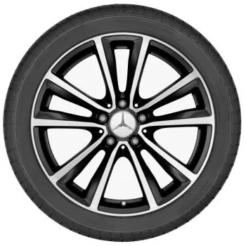 B-Klasse Baureihe 246 Sommerkomplettrad 5-Doppelspeichen-Rad Schwarz 225/40 R18 Q44023111282A