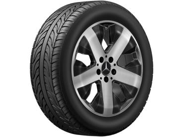 Preview: 5-Speichen-Rad 18 Zoll glanzgedreht A24740128007X23 Preview: Original MB Felge 18 Zoll schwarz