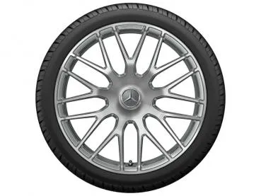 AMG Schmiederad im Kreuzspeichen-Design, 48,3 cm (19 Zoll), glanzgedreht Baureihe S/W 205 A20540118007X21