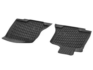 Preview: Allwettermatten Dynamic Squares, 2-teilig, Schwarz für C-Klasse und CLE - A20668020049G33