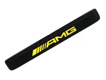 AMG-Wechselcover für beleuchtete Einstiegsleiste, Schwarz/Gelb, vorne, 2-fach - A2066805005