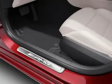 Preview: Wechselcover für beleuchtete Einstiegsleiste, AMG, vorne, 2-fach silberfarben/weiß - A2066805305