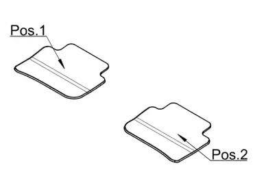 Preview: Ripsmatten CLASSIC für Mercedes-Benz CLE C236, Fond, 2-teilig - A23668062009G32