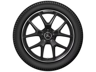 Original AMG Kreuzspeichen-Felge 20 Zoll für Mercedes GLC in Schwarz mit glanzgedrehtem Felgenhorn