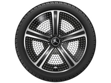 EQE Mercedes 5-Speichen Aero-Rad 20 Zoll Schwarz glanzgedreht
