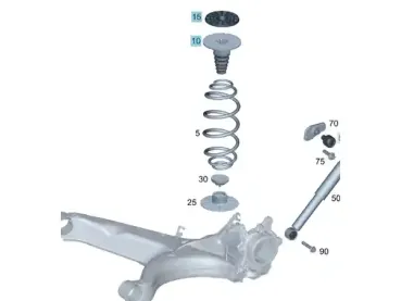 Mercedes-Benz Zusatzfeder Set Dämpfungselement Hinterachse