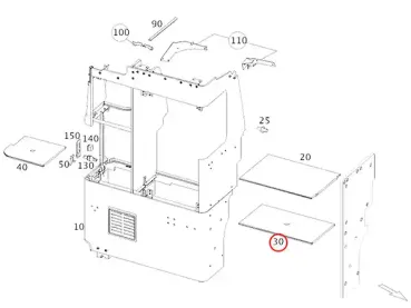 Marco Polo Einbauschrank Einlegeboden vorn unten Originalteil