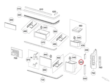 Mercedes Marco Polo Ersatzteil Kastengehäuse rechts unten A4476892700