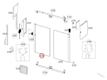 Original Mercedes Marco Polo 447 Schiebetür Kleiderschrank hinten