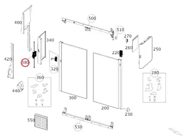 A4477100500 Verriegelung Kleiderschrank Marco Polo 447 Originalteil