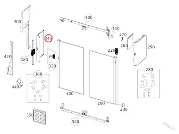 Original Türverkleidung Kleiderschrank Marco Polo 447