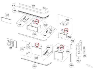 Preview: Ersatzteil Schloss für Küchenschränke Marco Polo