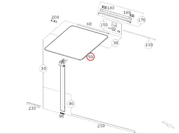 Marco Polo 447 Tischplatte für Kühlbox Original Mercedes