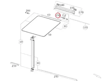 A4478103500 Verriegelung Tischplatte Marco Polo 447