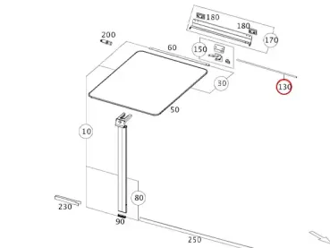 Teilesatz Lagerachse für Küchentisch Marco Polo W447 A4478109200