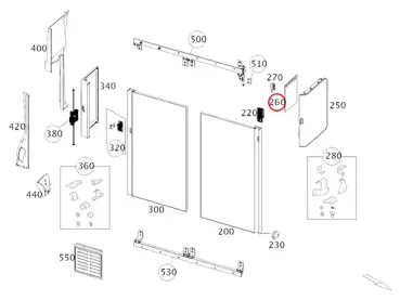 Marco Polo Baureihe 447 Innenspiegel Tür vorn A4478112000