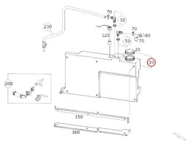 Marco Polo Abwassertank A4478450100 Original Mercedes-Benz