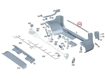 Original Trittplatte Stoßfänger V-Klasse 447 AMG Line