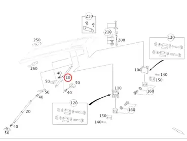 Mercedes-Benz Marco Polo 447 Gasdruckfeder links Originalteil